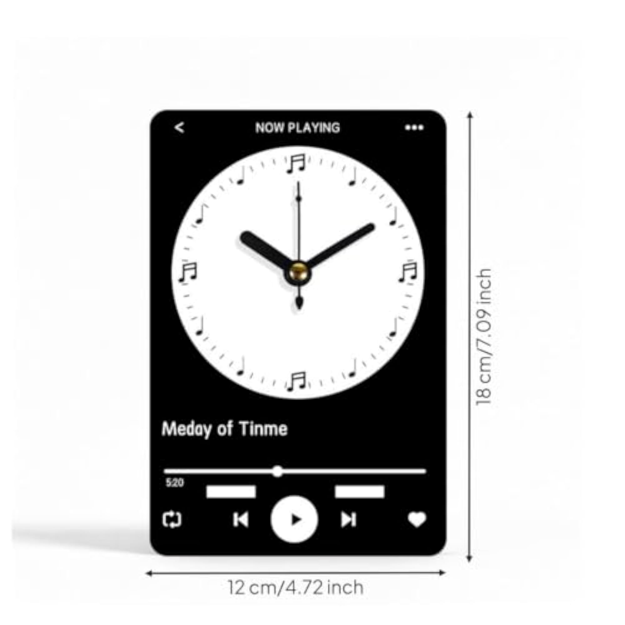 Now Playing Minimalist Analog Desk Clock