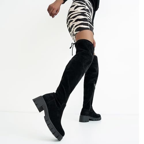 Jeossy Women's 990 Over The Knee High Boots Platform Thigh High Round Toe Long Boots2