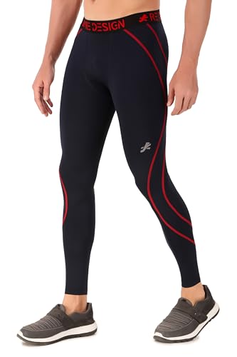 Image of ReDesign Apparels Men's Polyester Compression Pant /Tights /Megging for Gym, Running, Cycling, Yoga & All Sports