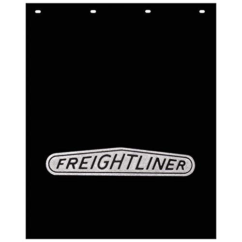 Freightliner Semi-Truck 24  x 30  Black Polyurethane Mud Flaps w  Logo - 2 (1 Pair)