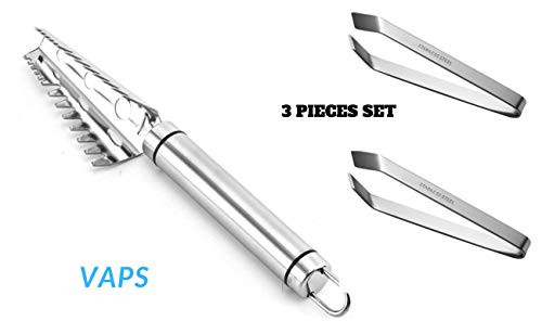 Premium 1 Set with 2 Kitchen Fish Bone Tweezers Plier Removal Perfect Filet