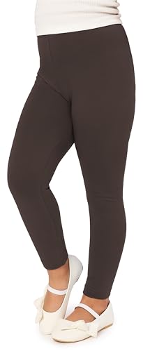 Merry Style Leggins Mallas Pantalones Largos Ropa Deportiva Niña MS10-130 (Marrón, 140 cm)