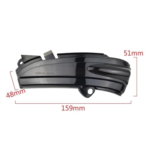 Intermitentes dinámicos de espejo para coche con luz secuencial lateral 2013-2018 5