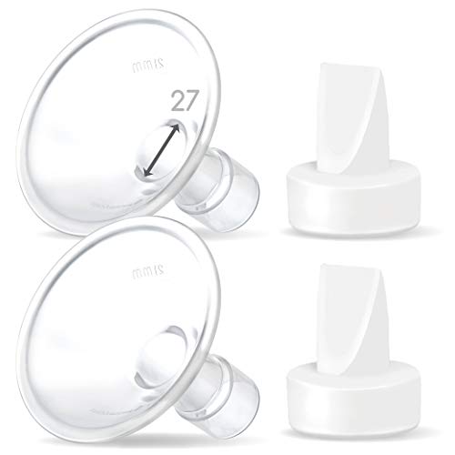 Valvula de bomba Maymom y escudo MyFit de 27 mm compatible con la bomba de pecho Lansinoh Signature Pro/Smartpump/Bomba de pecho manual. Reemplaza la valvula de bomba Lansinoh.
