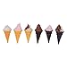 6pcs Dollhouse Ice Cream, Resin High Simulation Miniature Ice Cream Food Decoration for Doll House Kitchen