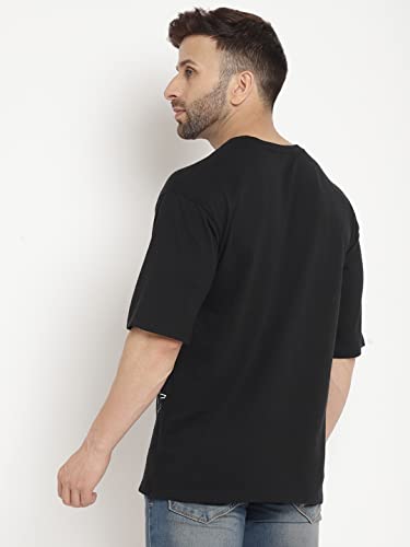 Image of GRITSTONES Men Oversized Half Sleeve Cotton T-Shirt
