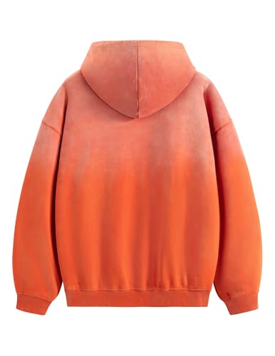 Aelfric Eden Essential Hoodies For Men Acid Wash Gradient Oversized Heavyweight Cotton Plain Hooded Sweatshirt Unisex