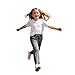 Kids Lightweight Linen Dress Pants Elastic High Waisted Loose Straight Leg Golf Pants with Pockets for 4-14 Years