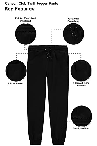 Boys 2-20 Pull-On Twill Joggers with Elastic Waistband and Drawstring3