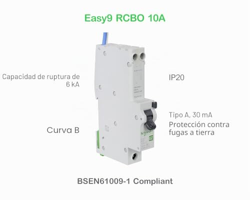 Evita cortocircuitos con el interruptor diferencial Schneider Electric Easy9 1P+N 10A B 5