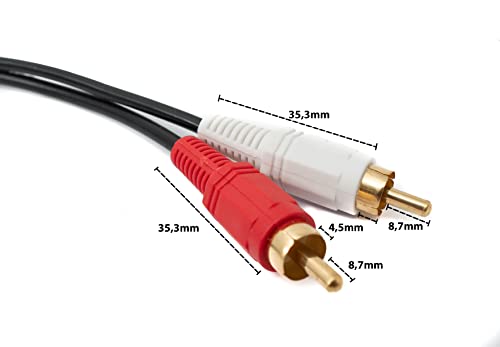 Cable RCA a Jack de 20 Metros System-S para Evitar Interferencias en Distancias Largas 3