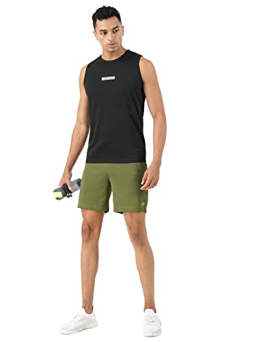Image of PUMP'D Men's Sleeveless Tank Top for Gym -Placement Print, DryTech, Anti-Odor, Lightweight, Soft Seams, UV Protect