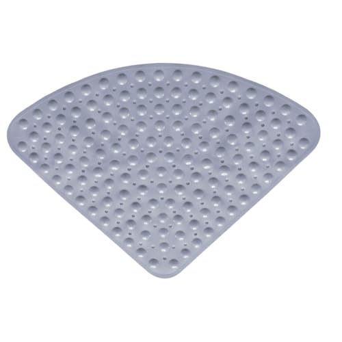Alfombra de Ducha de rincón de Goma del Sector, Alfombra de Ducha sin Deslizamiento, baño, baño Antideslizante de cuadrante, succión o bañera, no bañera, 54x54 cm, alfombras de Grises para el interio