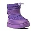REDVOLUTION Kids Boots Unisex Nylon Snow Bootie Faux Fur Midcalf Outdoor Boot (350purple, toddler 8)