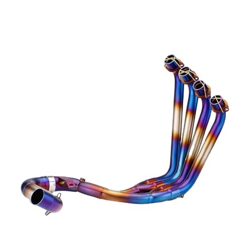 Échappement moto CBR650R tube raccord avant acier inox alliage titane 51mm