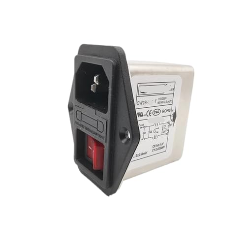 Filtro de potencia CW2B-06A-T6A de 10A con interruptor de seguridad for toma de CA y luz integrada