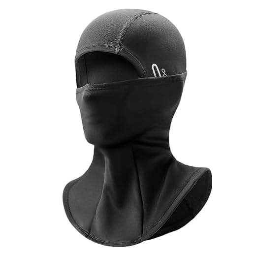 SLEEKEE 1 masque facial chaud pour l'hiver, doublure de casque coupe-vent, cagoule, masque de ski en velours, couvre-tête d'équitation élastique, convient pour les sports de plein air (noir), Noir ,
