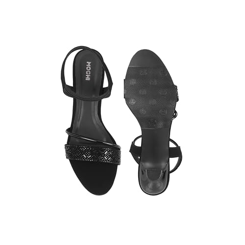 Image of Mochi Women Synthetic Leather Kitten Heel Sandal