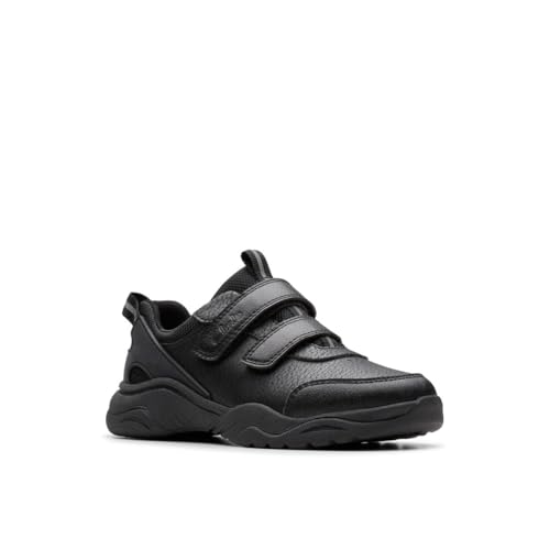 Clarks Feathershine K Basket Garçon en Cuir Premium Finition Artisanale