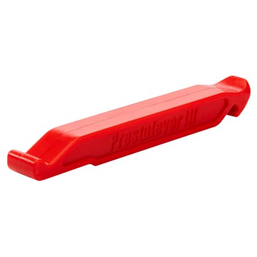 Image of Prestalever GO 4-in-1 Multi-Function Tire Lever Tool - ConGO Red (single) - Tire Remover & Installer, Presta Valve Core Tool, Quick-Link Chain Breaker, Lightweight Nylon Bike Repair