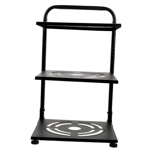 KICHOUSE Multifunctional Adjustable Heavy Duty Pan Rack Countertop Organizer for Kitchen Convenient Storage for Pots and Pans Height Design for Tidy Cabinets