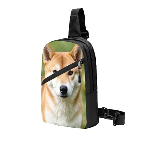 Cute Shiba Inu Dog Print Men's and Women's Foldable Crossbody Bag,Sports Crossbody Bags,and Daily Chest Bags2