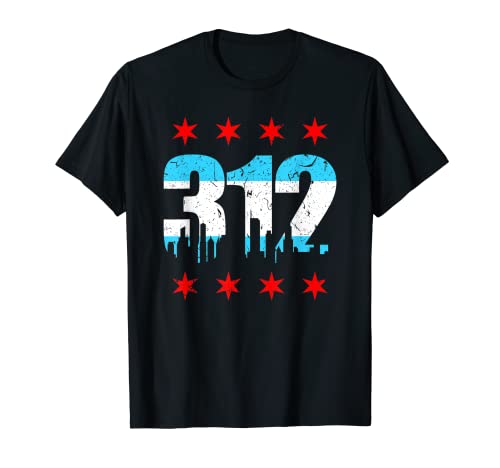 Chicago Illinois 312 Código de área Midwest State Pride Souvenir Camiseta