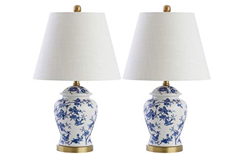 Jonathan Y Jyl3005A-Set2 Set Of 2 Table Lamps Penelope 22" Chinoiserie Table Lamp Classic,Cottage,Traditional,For Bedroom, Living Room, Office, College Dorm, Coffee Table, Bookcase, Blue/White #TOP2