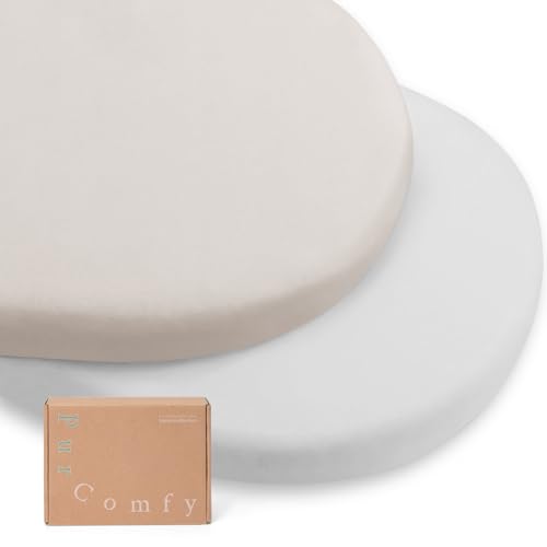 Sábanas bajeras supersuaves para moisés, sábanas de viscosa de bambú de alta calidad, hipoalergénicas, transpirables, ovaladas, rectangulares, ajuste universal para Halo, Dream on Me, paquete de 2