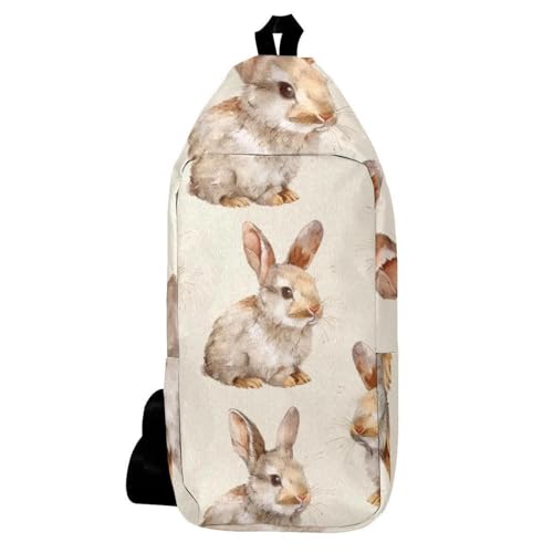 Sac à dos à bandoulière lapin mixte sacoche de poitrine sport et loisirs
