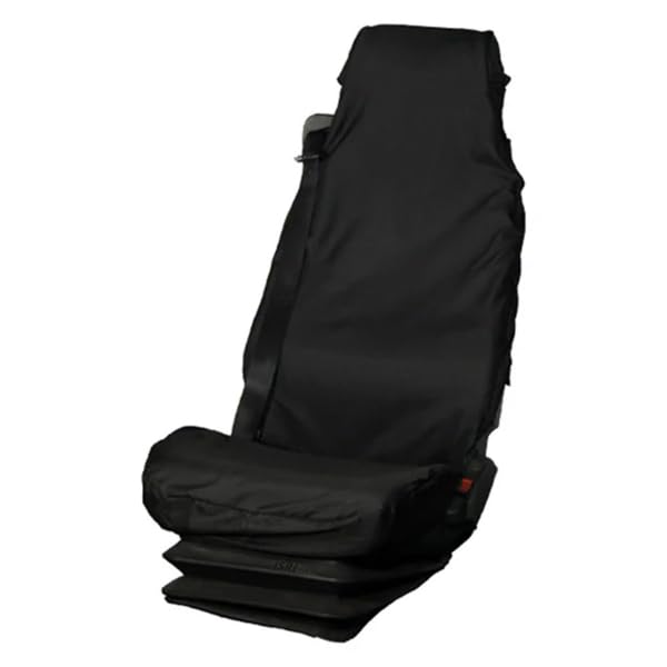 Universal Truck Seat Cover – Heavy Duty Waterproof Single Seat Protector – Fits Integrated Seatbelt Seats – Hardwearing HGV & Lorry Seat Cover – Black