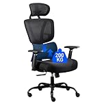 BRTHORY Ergonomic Office Chair with Adjustable Lumbar Support, High Back office chair with Adjustable Headrest, Tilt Function Swivel Computer Task Chair, Heavy Duty Office Chairs for home 200KG
