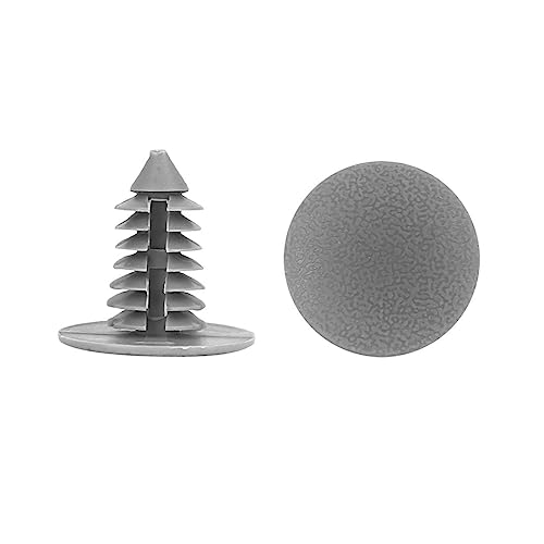 Remaches de plástico automotriz para guardabarros, clips de parachoques gris con agujero de 9mm 4