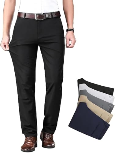 Calormas Mens Timelessflex High Stretch Straight Fit Suit Work Dress Pants,High Stretch Straight Fit Suit Pants