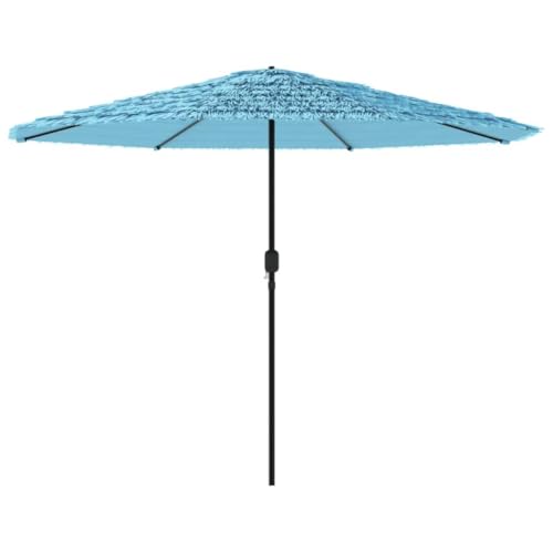 Parasol de Patio azul CLSDRZC de 248 cm con estructura de acero 7