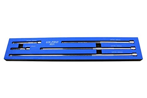 US PRO 3/8" Drive Extension Bar Set 5pc Extra Long 100mm - 600mm 4031, Variety Pack