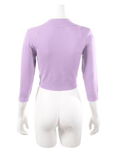 Image of Allsense Women's 3 /4 Sleeve Bolero Shrug for Dresses | Open Front Cropped Cardigan, Lightweight Knit Dress Cover Up