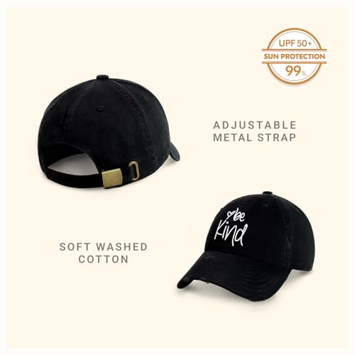 Image of ChoKoLids Be Kind Fashion Dad Hat Cotton Baseball Cap Polo Style Low Profile