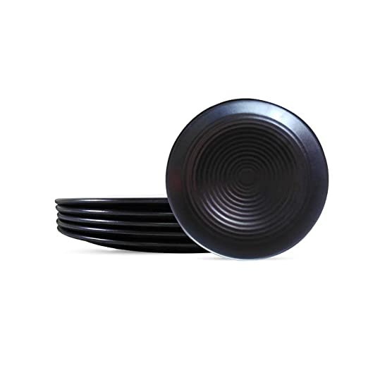 Buy Coolkart Melamine Full Size Dinner Plates Matte Finish black Spiral