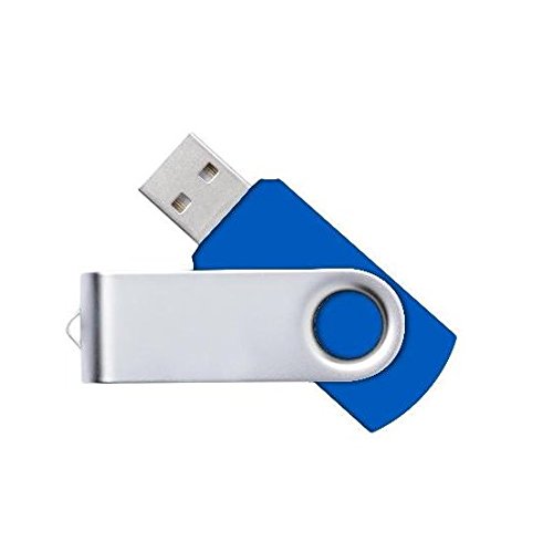 Lot de 5 clés USB 2.0 pivotantes 8 Go/2.0 Bleu