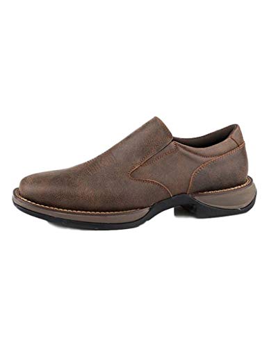 Roper Men's Brown Leather Wilder Loafers 7.5
