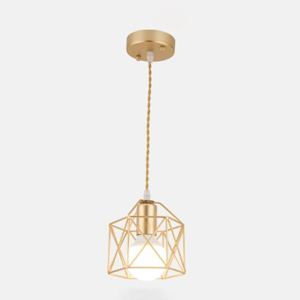 Vfdaswqq One Color Lamp, Kitchen Island Farmhouse Iron Cage Metal Chandeliers For Bedroom