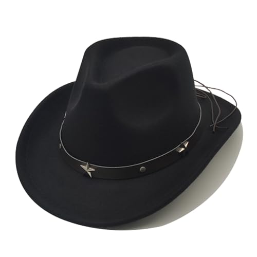 3 Pcs Kids Cowboy Hat Cowgirl Hat for Girl Boys Cowboy Hat with Buckle Belt Wide Brim Fedora Hat Dress Up Costume4