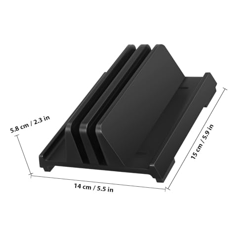 Soporte Vertical para Laptop Organizador de Escritorio Negro miniatura 7