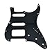 Dopro 11-Hole Strat HSS Guitar Pickguard 2-Screw Humbucking Pickup Mount Fits American Fender Stratocaster Black 3 Ply