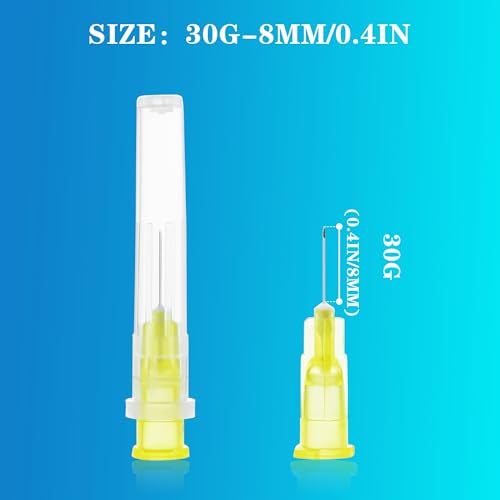 100 Stück 30G x 8mm Edelstahl Abgabe Tube mit Deckel für Flüssigkeiten, Einzeln Verpackt, Industrie Laborzubehör, Messwerkzeuge, Nachfüllflüssigkeiten, Tinten, Kleben