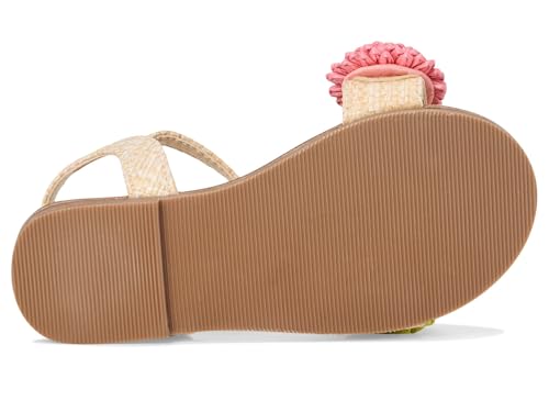 Janie and Jack Girl's Straw Flowered Sandal (Toddler/Little Big Kid) Flat3