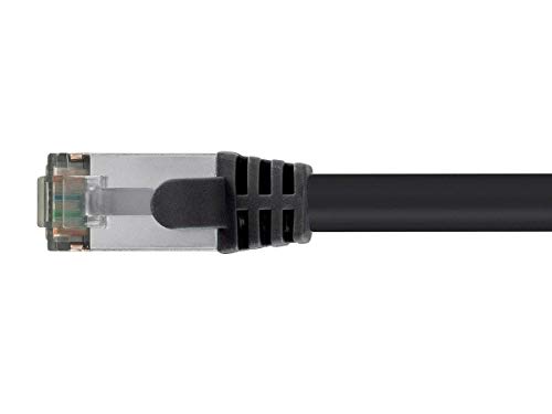 Câble réseau Ethernet Monoprice Cat8 26AWG S/FTP - 5 pieds - Noir, 2GHz, 40Gbps, 3dB de marge, Cuivre Nu Pur, PVC - Série Entegrade
