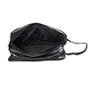RAS WALLETS Mens Large Genuine Leather Travel Overnight Wash Gym Toiletry Shaving Bag 3520 Black #3
