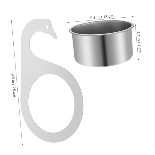 Colador de acero inoxidable grande para fregadero de cocina miniatura 2